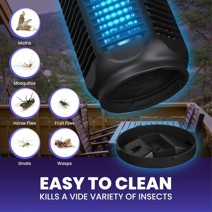 Elektrisk insektfanger med 20W UV-lys og 4200V gitter, IPX4 vandtæt – Zeytra