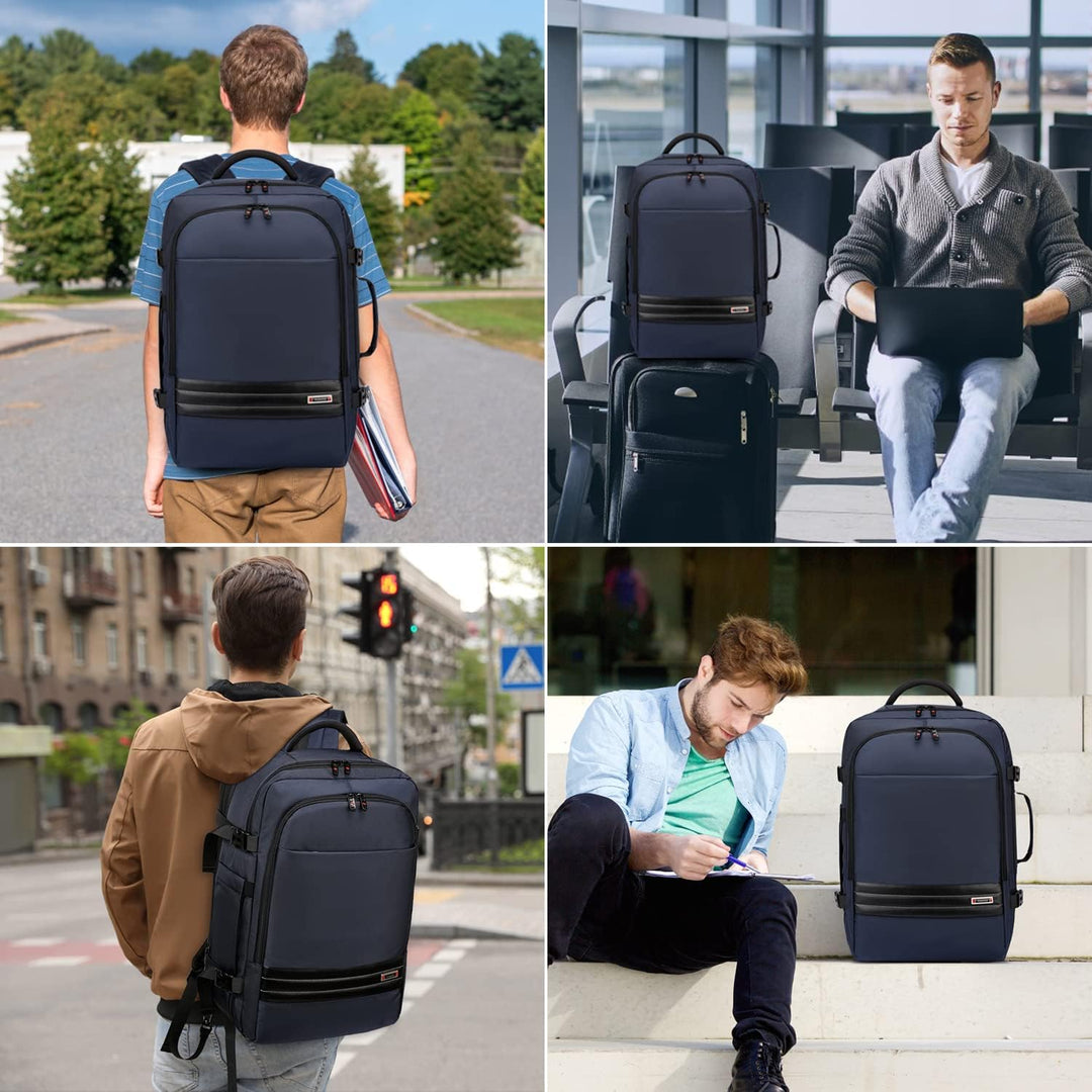 Udvidbar 45–55 L vandtæt rejserygsæk med laptoprum til 46,5 cm