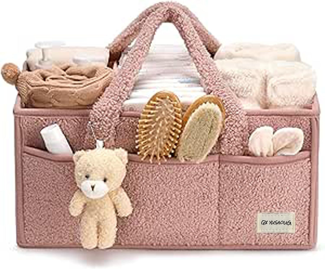 Babyble Caddy Organizer – Sherpa Opbevaringskurv med Rum - Elvoria