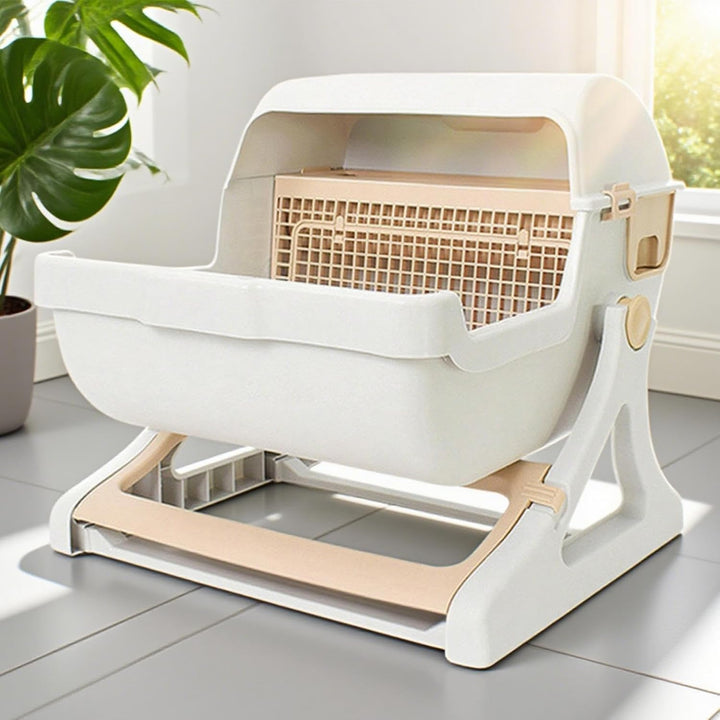 Automatisk lugtfri kattebakke med åbent topdesign – Felvora