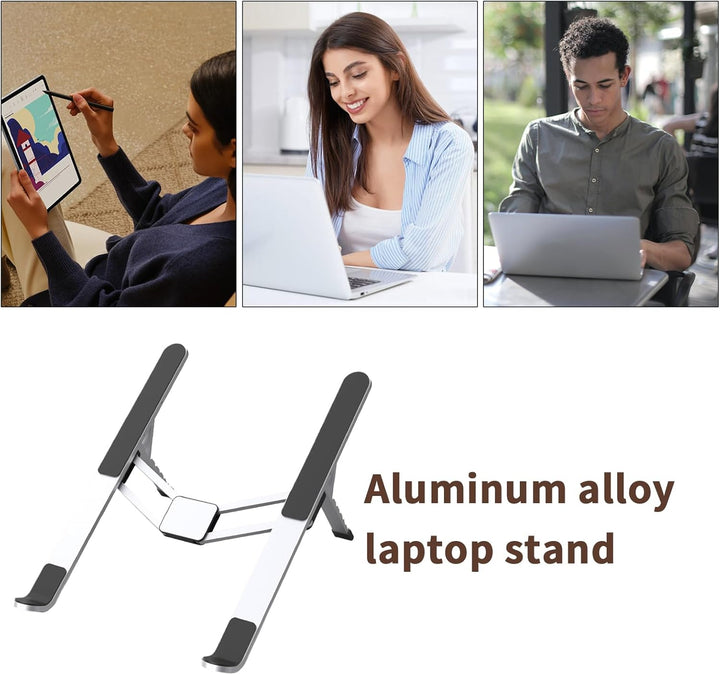 Justerbar Laptop Stativ – Sammenfoldelig Kølende Laptopstativ til Kontor & Rejse – Orvane
