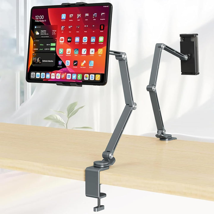 Justerbar aluminium tabletbordstativ med 360° rotation – Movaro