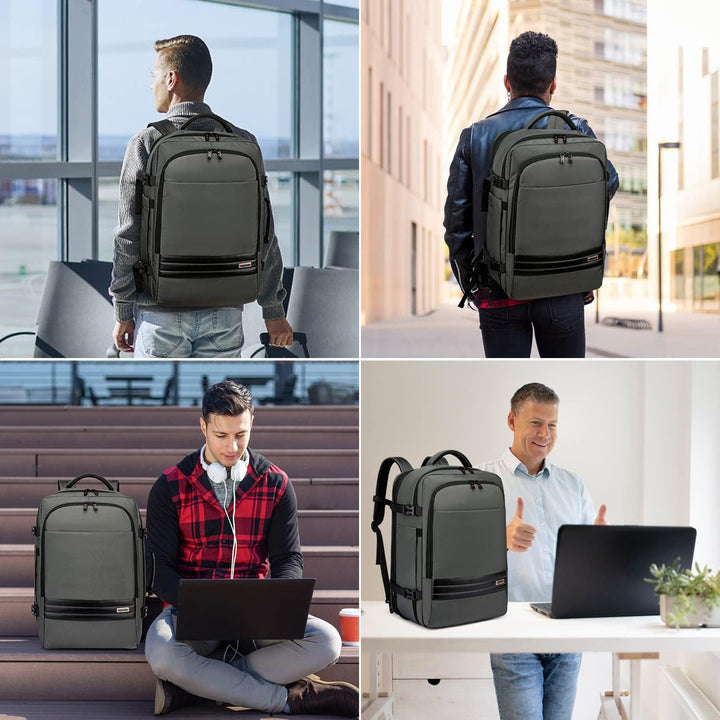 Udvidbar 45–55 L vandtæt rejserygsæk med laptoprum til 46,5 cm