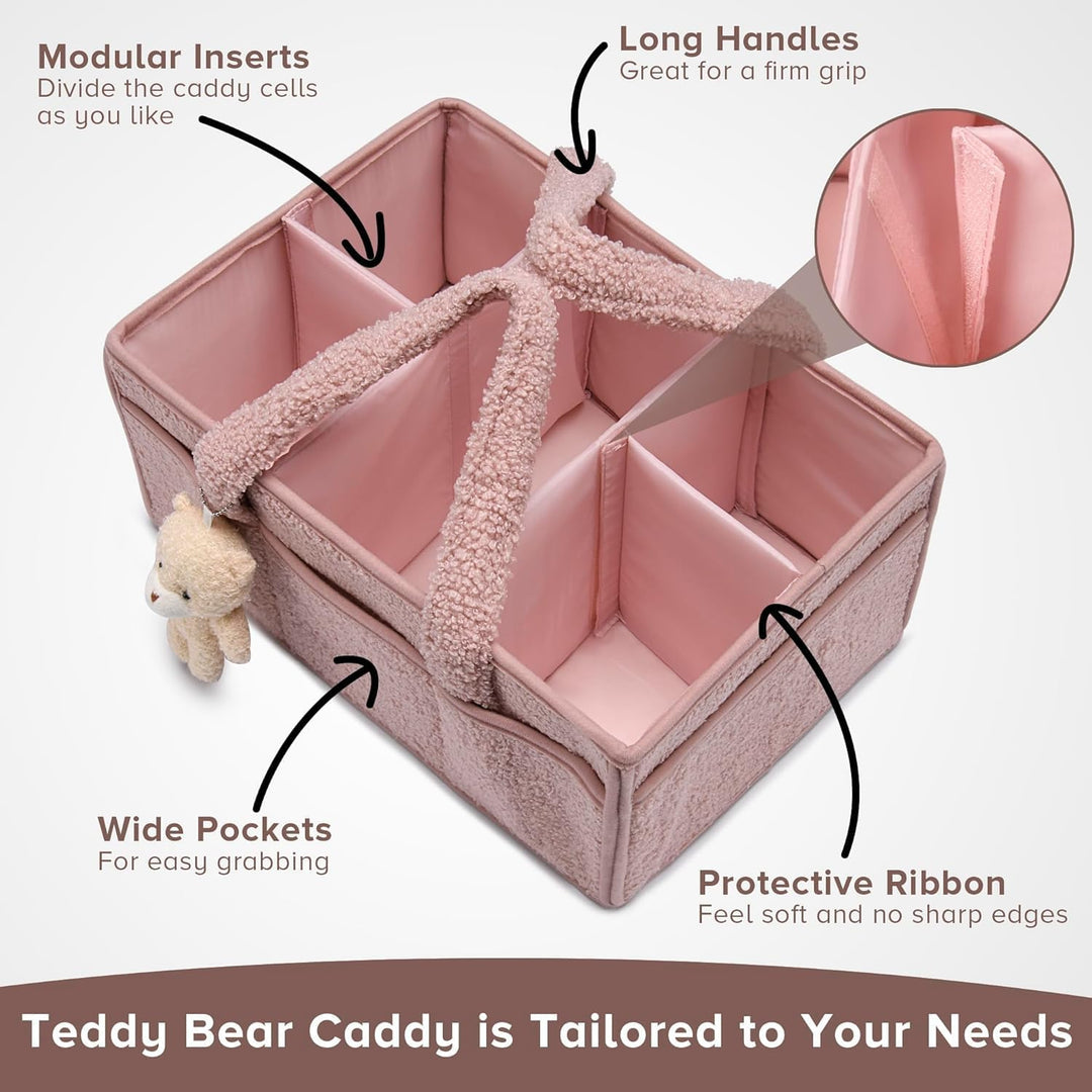 Babyble Caddy Organizer – Sherpa Opbevaringskurv med Rum - Elvoria
