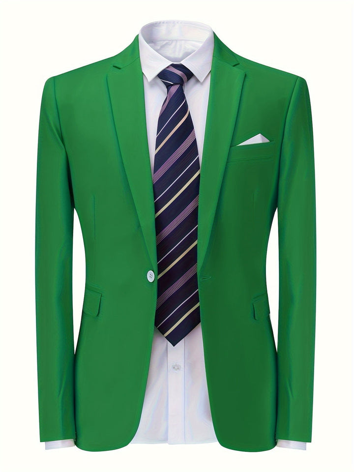 Klassisk ensfarvet herreblazer - Floris