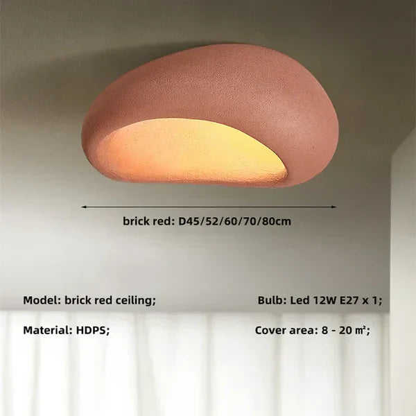 Naturlig Wabi Sabi loftlampe - SereneAura