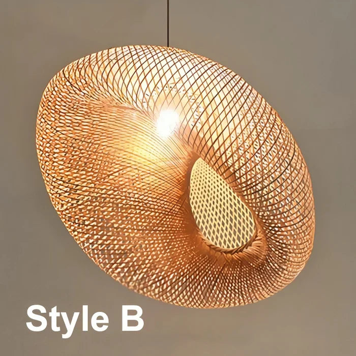 Trendy Rattan Hængelampe - NaturGlow