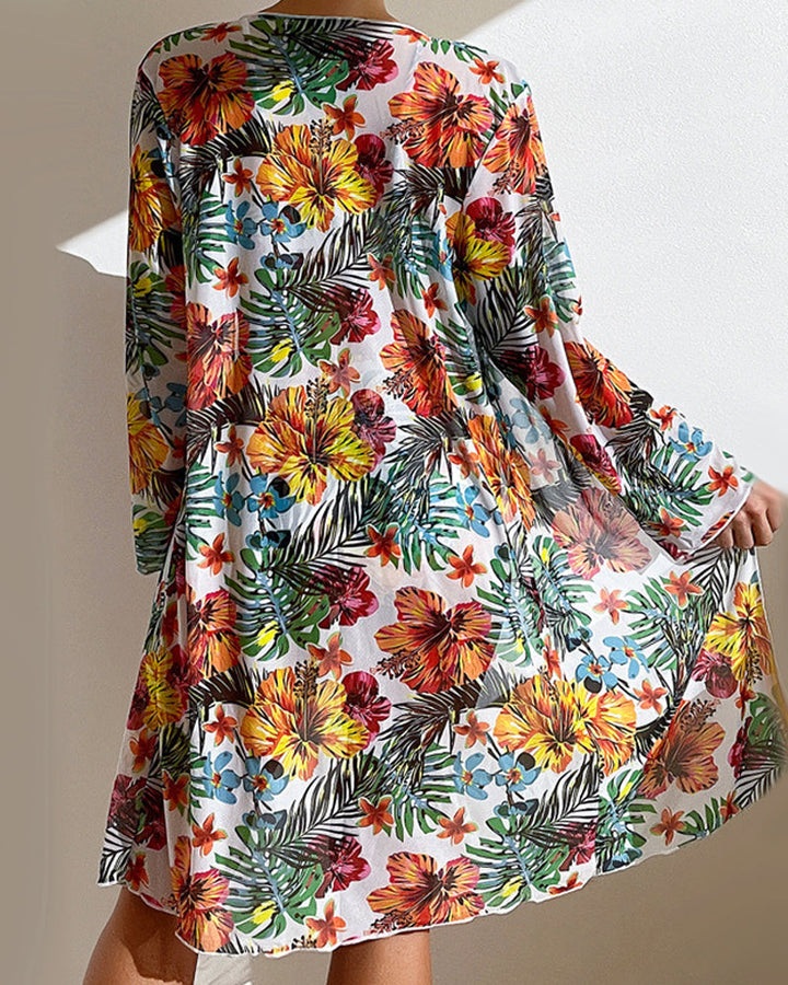 Tredelt bikini-sæt med blomsterprint – Yara
