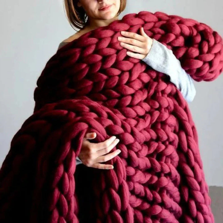 DIY Chunky XL 1000 gram uldgarn til bløde tæpper - LuxeWool