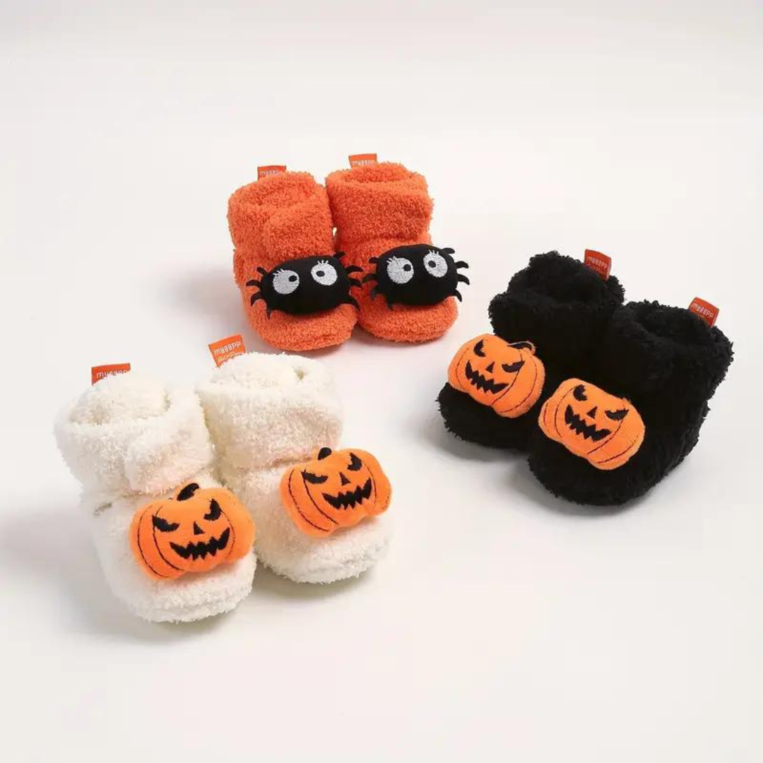 Børns Halloween hjemmesko med cartoonprint – SpookySteps
