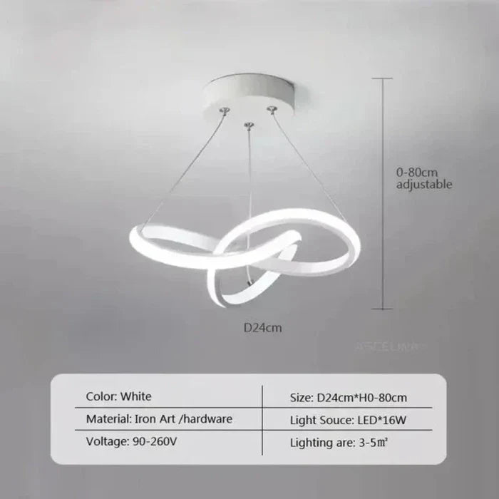Moderne LED-loftlampe - WaveGlow
