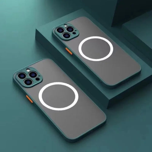 Matte magnetisk telefonetui med MagSafe og faldbeskyttelse – 1+1 GRATIS