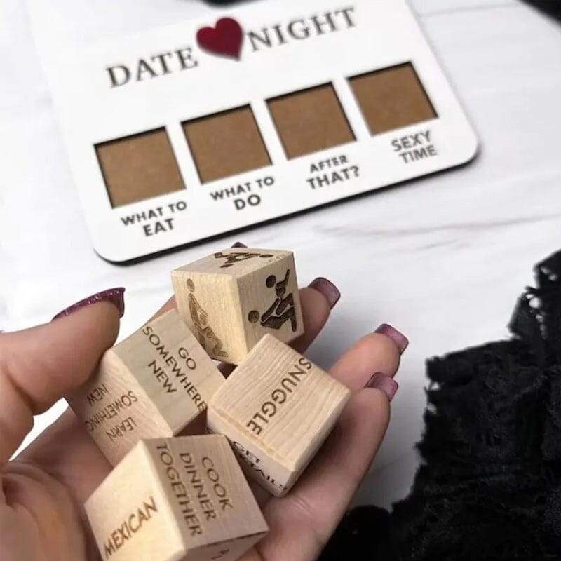Luksus Træterningssæt til Dateaften - Kreative og Spændende Dateidéer - Overraskelsesspil
