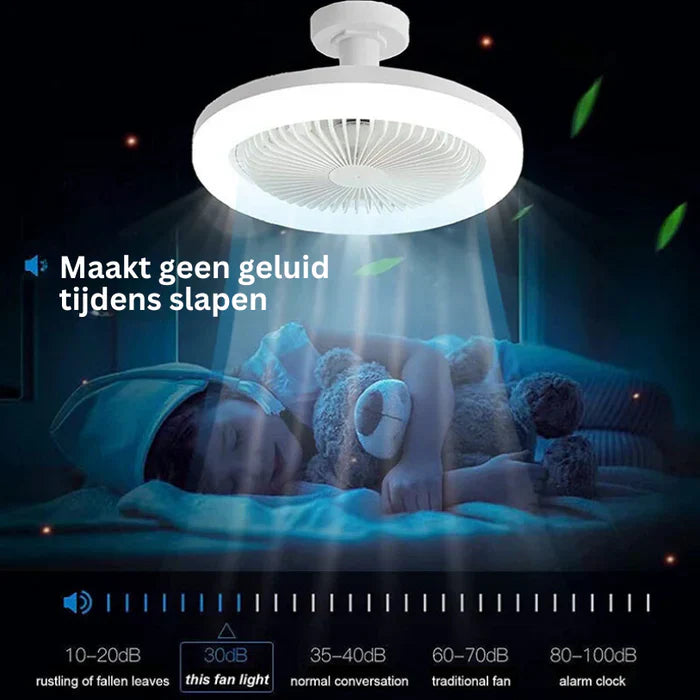 Loftventilator med lys - CoolLight