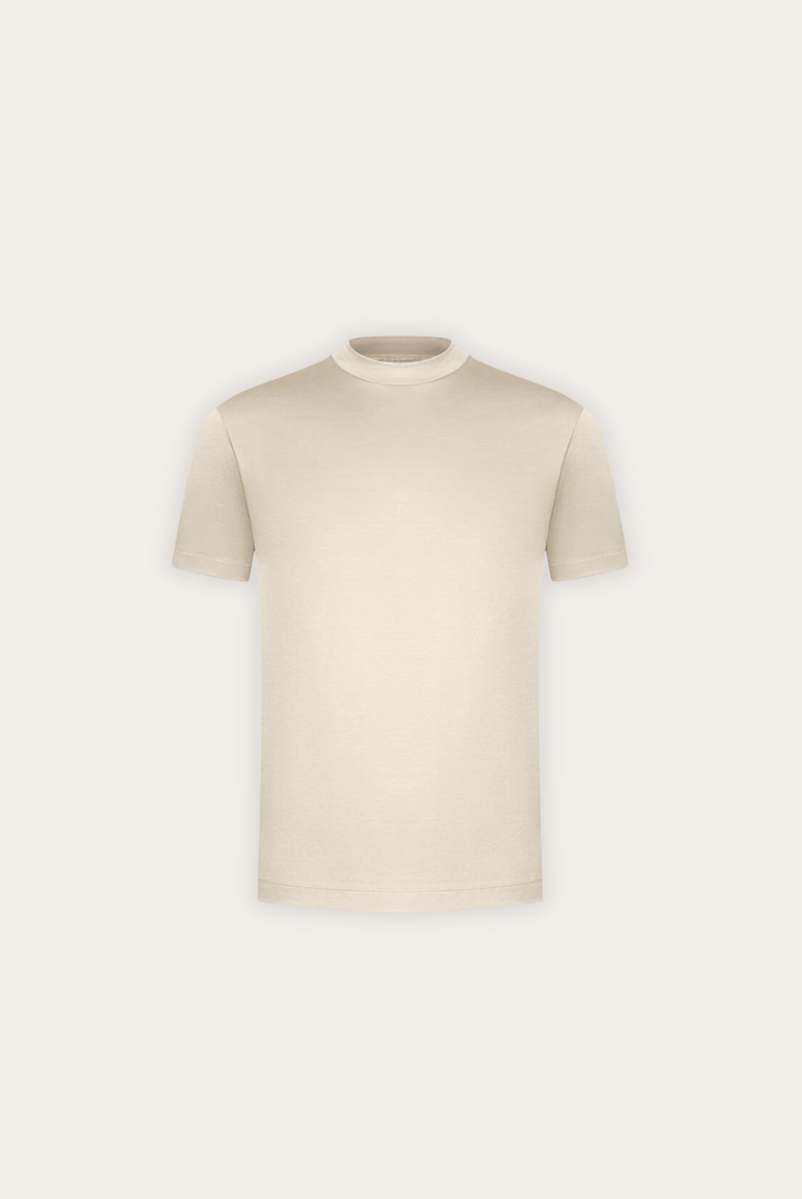 Stilfuld herre-T-shirt i merceriseret bomuld – Dario