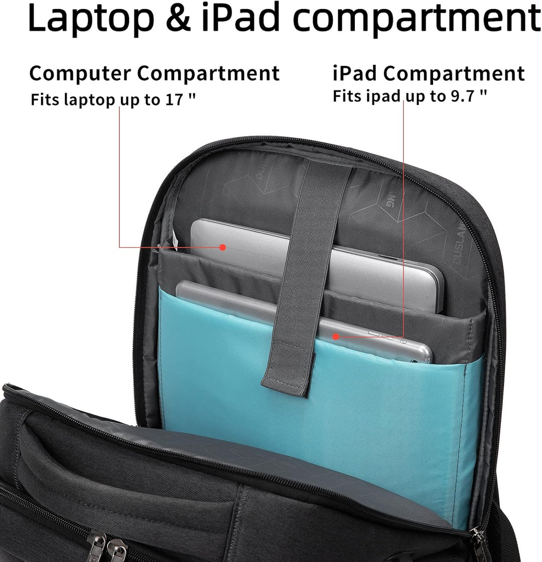 Vandtæt rejserygsæk til laptop med USB-port og organiseret opbevaring