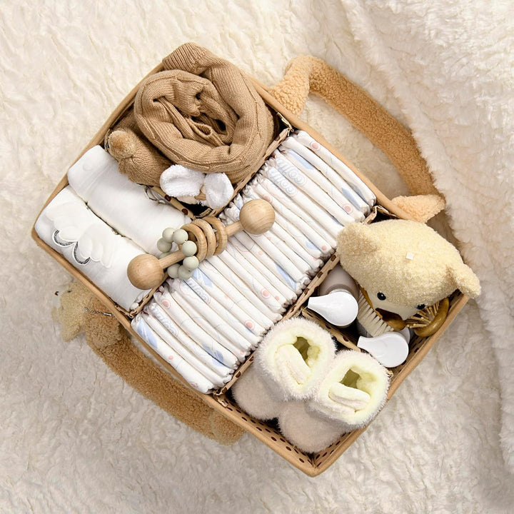 Babyble Caddy Organizer – Sherpa Opbevaringskurv med Rum - Elvoria