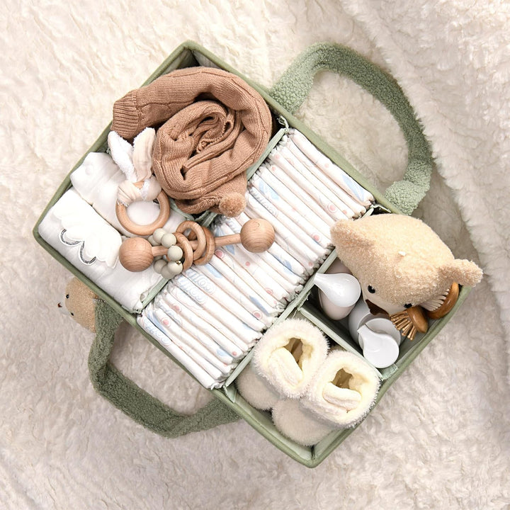 Babyble Caddy Organizer – Sherpa Opbevaringskurv med Rum - Elvoria