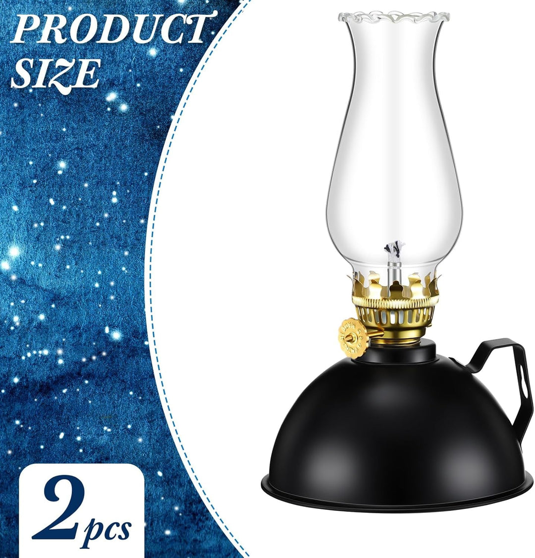 Vintage-stil Glas & Metal Oplamper Sæt af 2 – Ardin