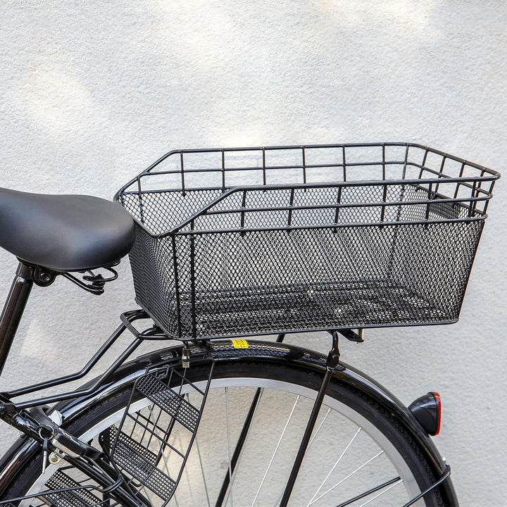 Stor Bageste Cykelkurv med Cargo Net & Vandtæt Cover – Orvian