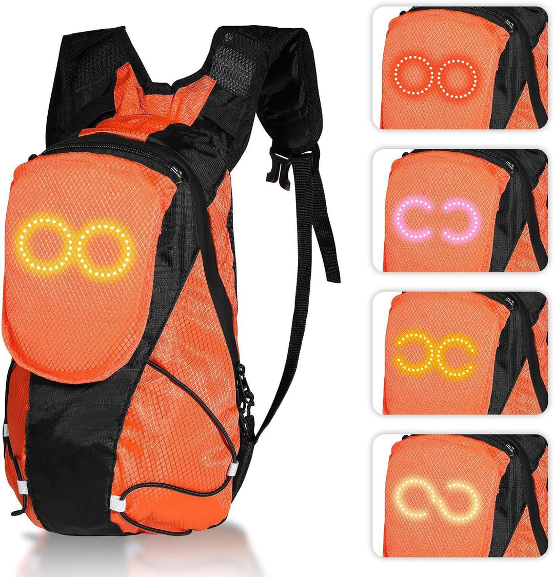 LED Motorcykel Rygsæk – Luminøs Sikkerhedsglød Taske til Udendørs & Natridning – Lumaro