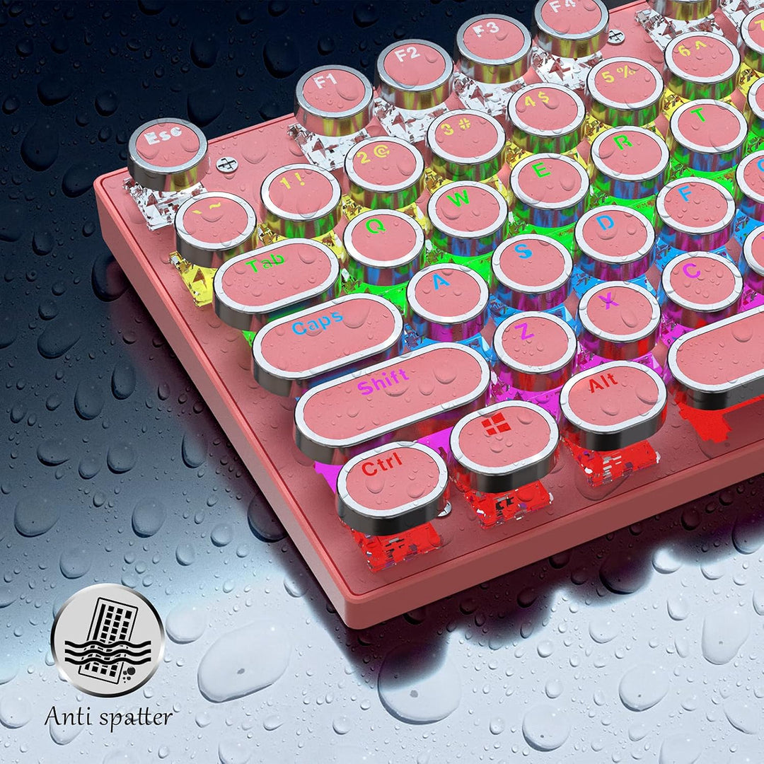 87-tastet mekanisk gaming tastatur RGB baggrundsbelyst blå kontakt