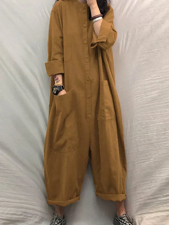 Efterårs-jumpsuit med vidt snit til damer – Livia
