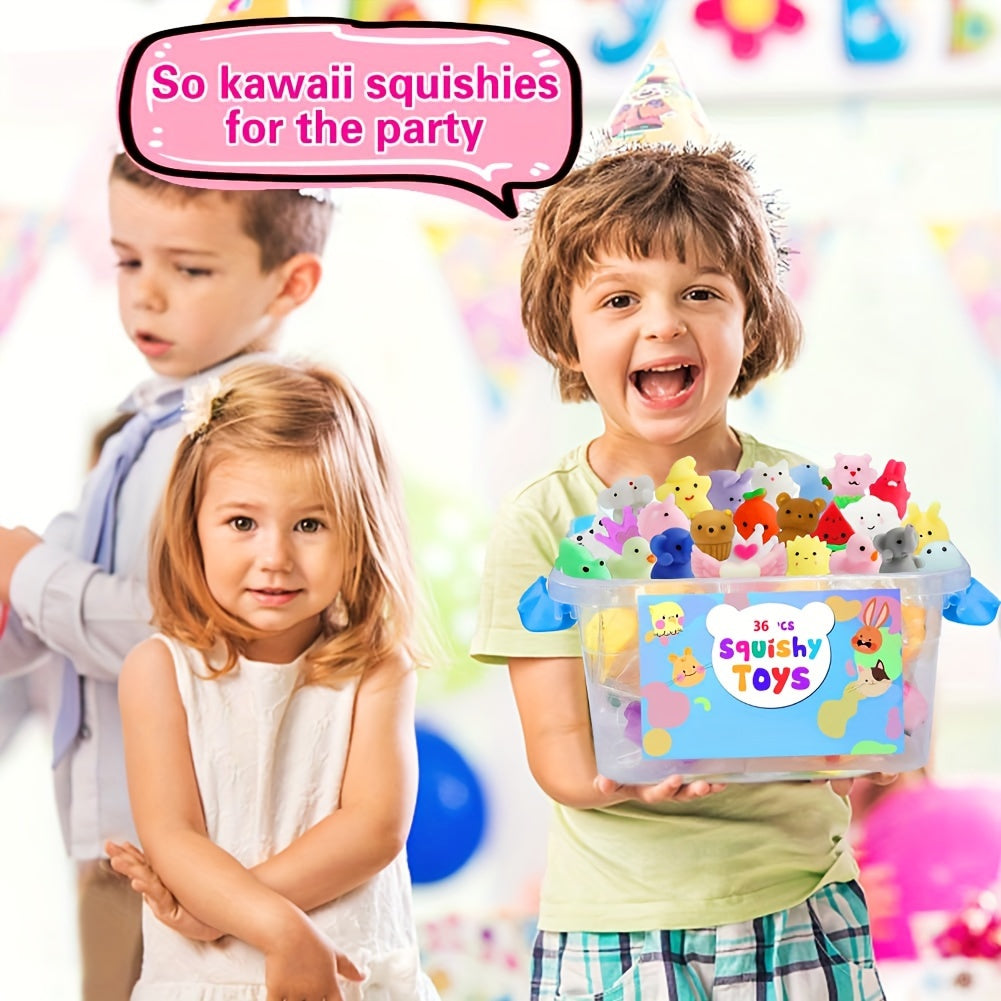 36 søde squishy dyrelegetøj - KawaiiKnijpjes