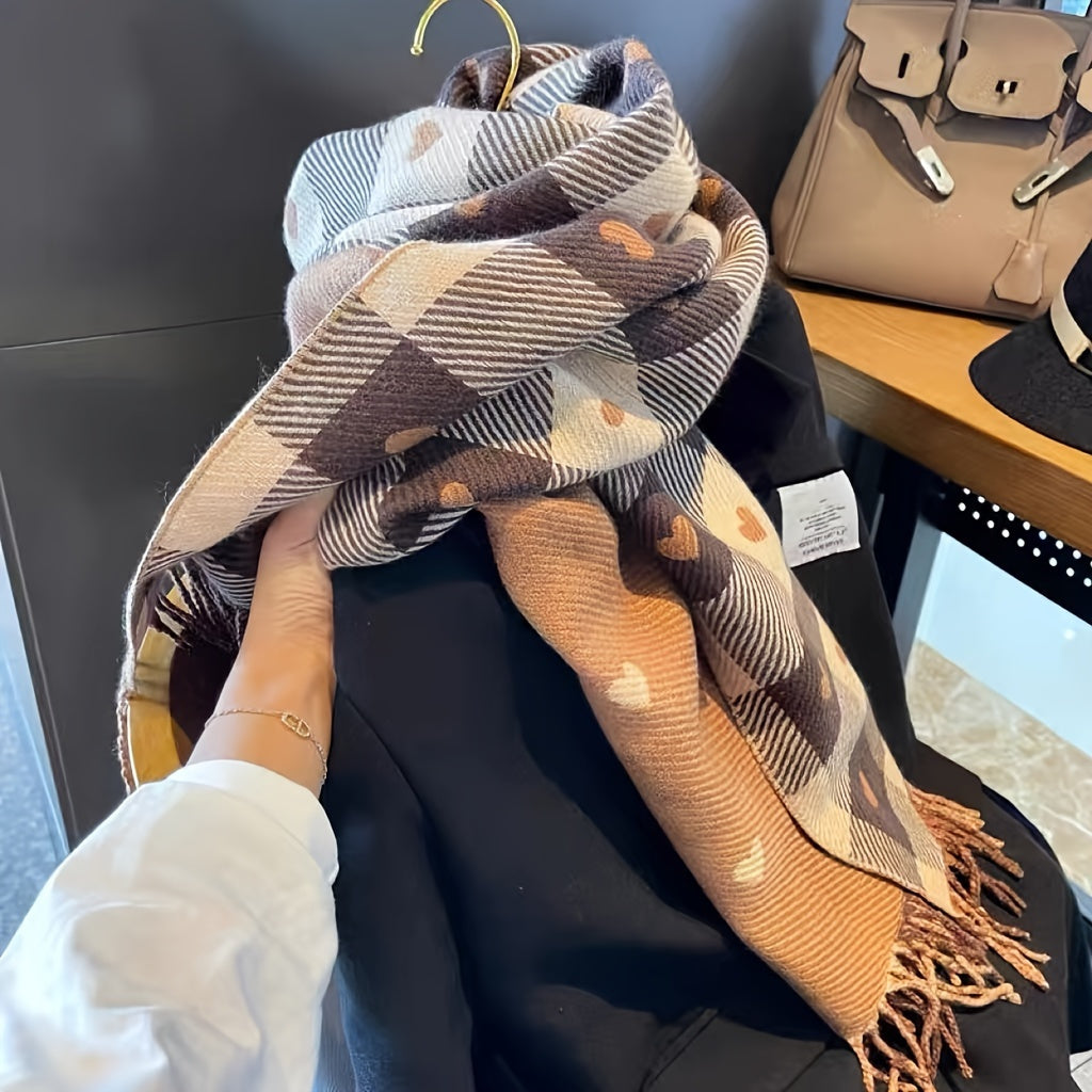 Ternet dametørklæde i polyester til efterår og vinter - Aurelie