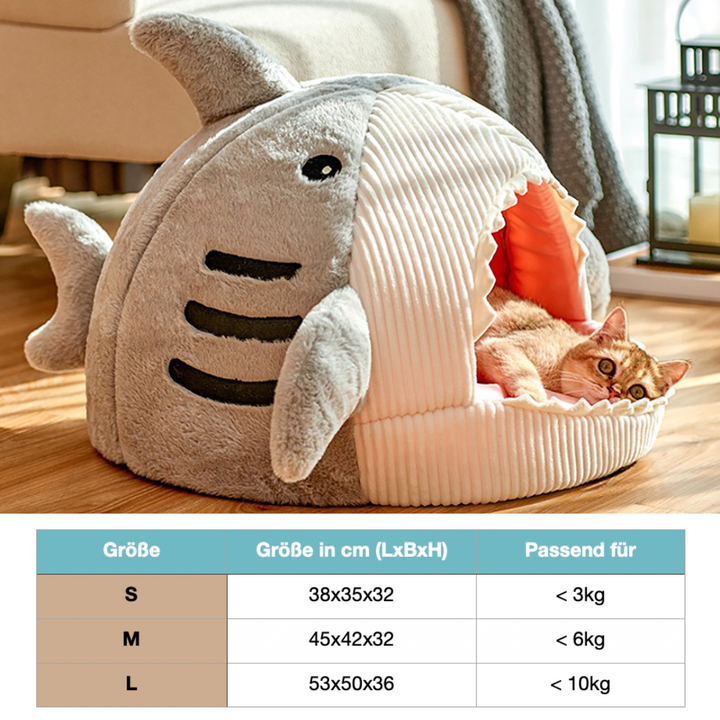 Bærbar kattehule med varm pude - CozyCave