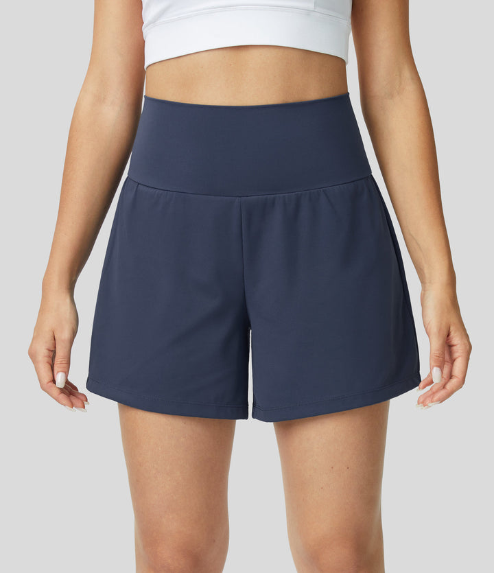 Åndbare & hurtigtørrende high-waist træningsshorts til damer – Mirabella