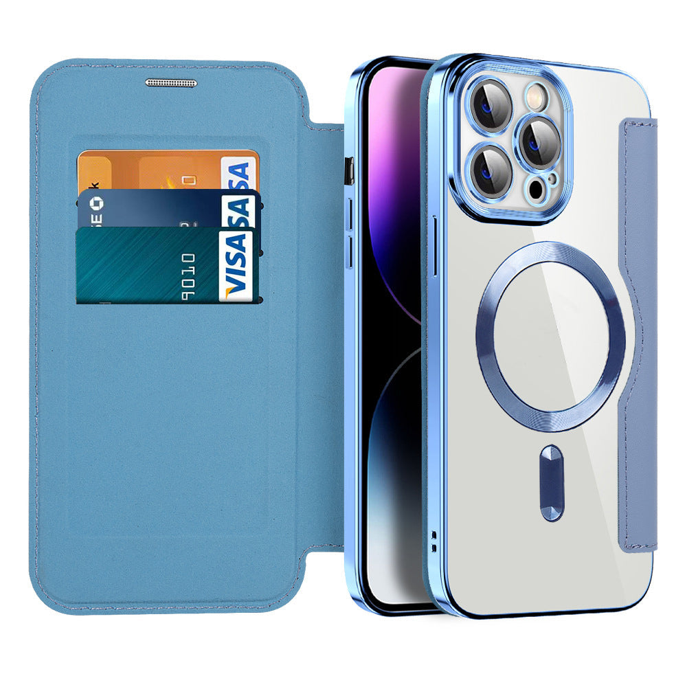 Læder Flip Etui med Magnet Adsorption & RFID-beskyttelse – Valtrix (1+1 GRATIS)