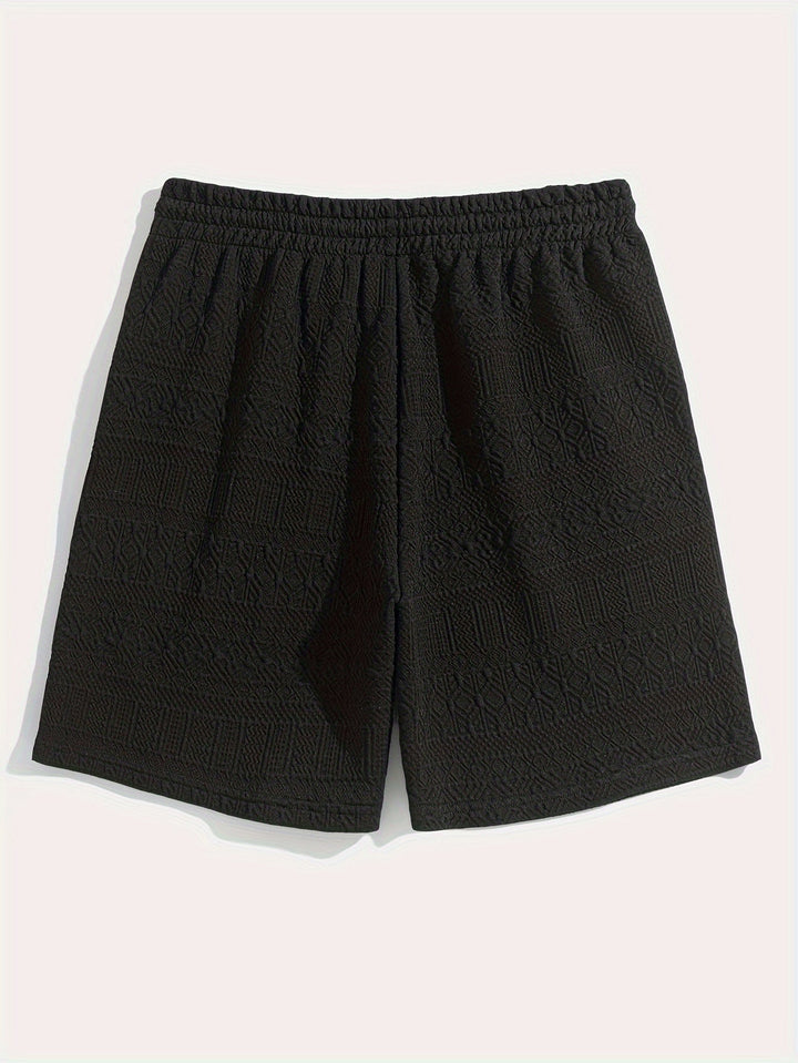 Sommershorts til mænd, basic look med snøre for komfort - Finn