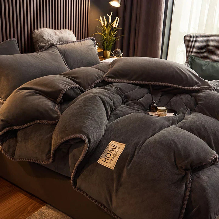 Luksus Fløjlsfleece Dynebetrækssæt - PlushHaven