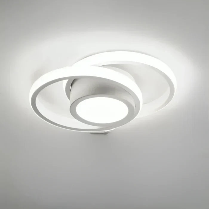 Moderne LED-loftlampe med dobbelt ringdesign - Twilight Rings