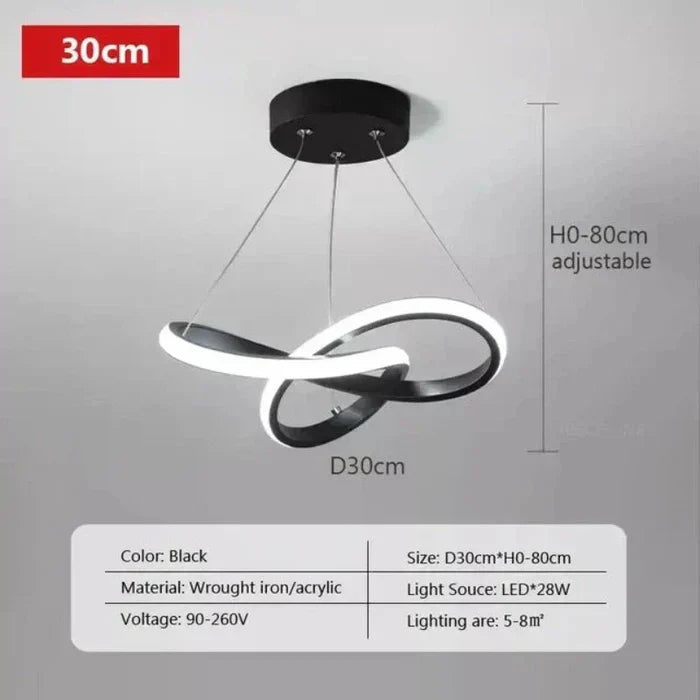 Moderne LED-loftlampe - WaveGlow