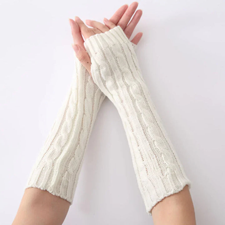 Lange fingerløse strikkede handsker - FlexiWarm