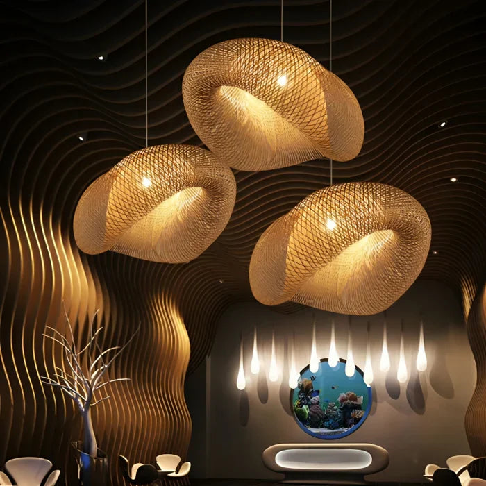 Trendy Rattan Hængelampe - NaturGlow