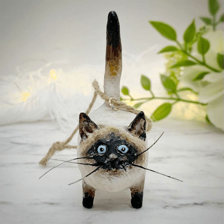 Unikt håndlavet juleornament med kat - Purrfect Holiday Hangers