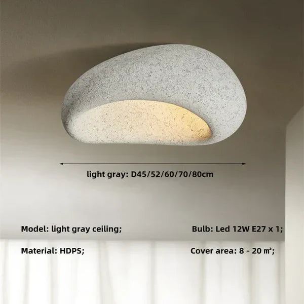 Naturlig Wabi Sabi loftlampe - SereneAura