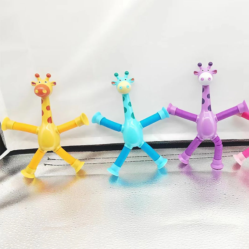 Fleksibelt giraf-legetøj med sugekop - StretchyGiraffe