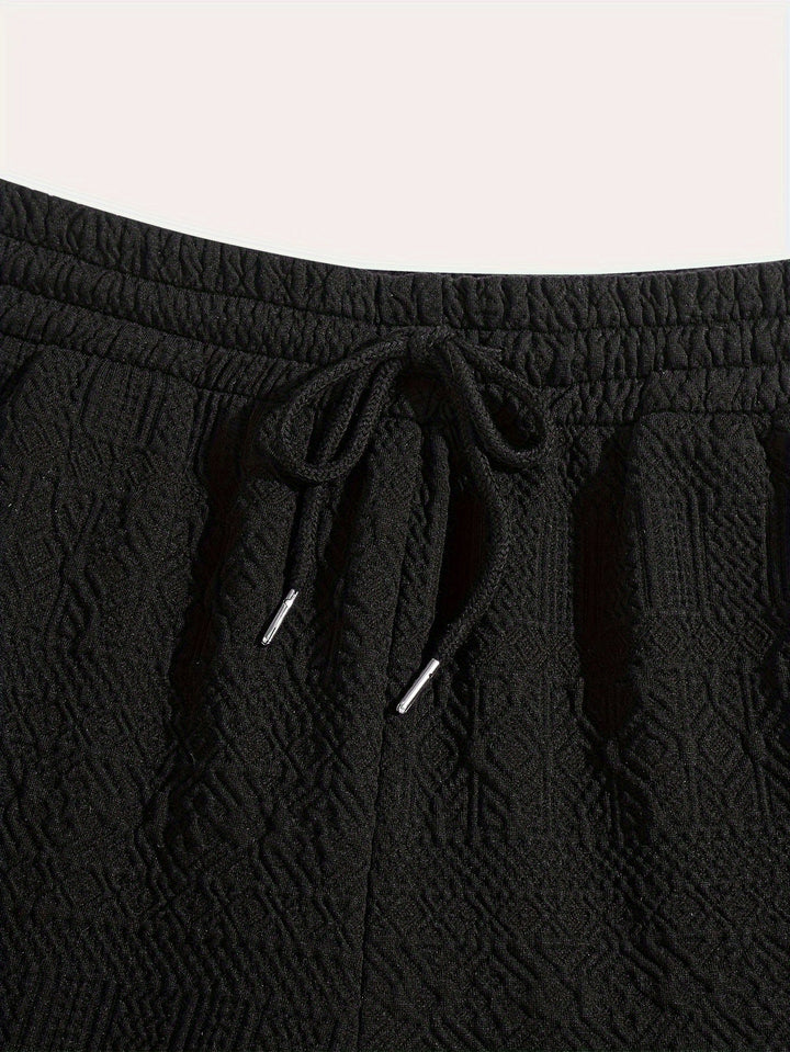 Sommershorts til mænd, basic look med snøre for komfort - Finn
