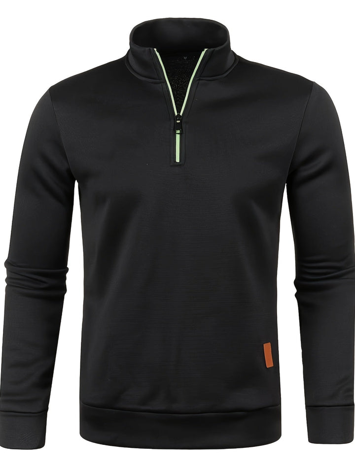 Herrenpullover med halslynlås til efterår og vinter - Matteo