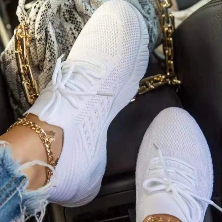 Åndbare chunky-sneakers til damer med snøring – Saphira