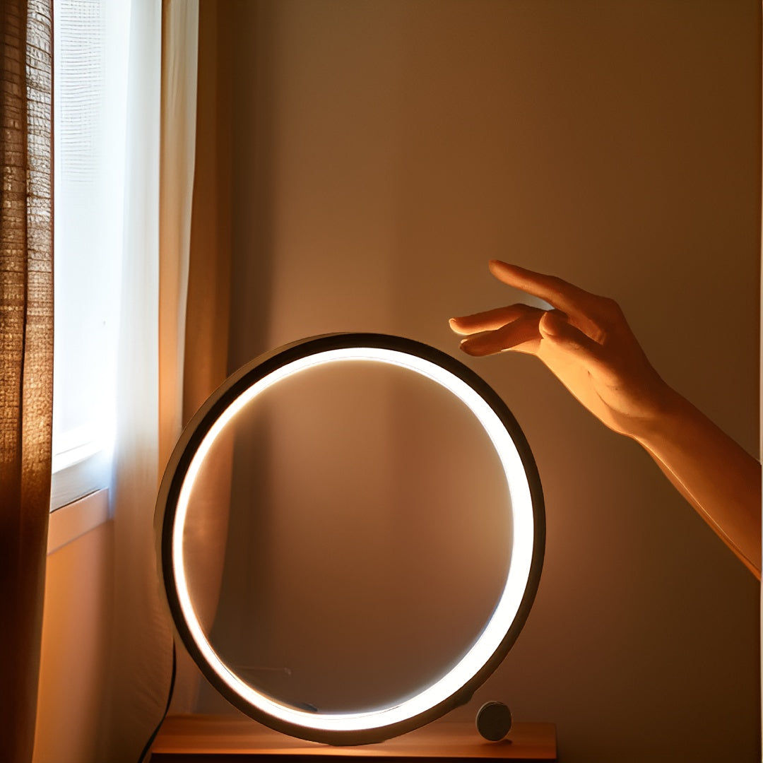 Minimalistisk Dæmpbar Bordlampe - EclipseAura Lampe