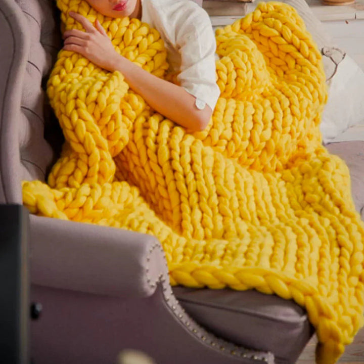 DIY Chunky XL 1000 gram uldgarn til bløde tæpper - LuxeWool