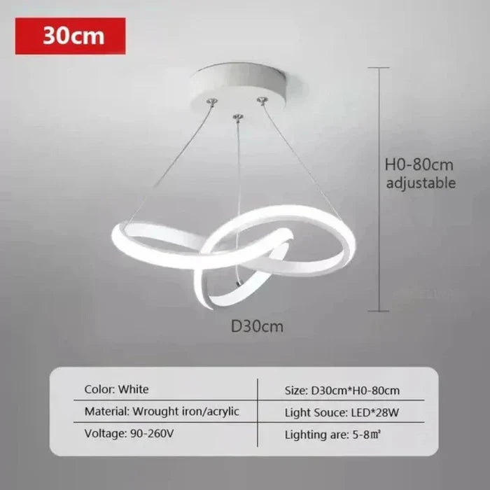 Moderne LED-loftlampe - WaveGlow