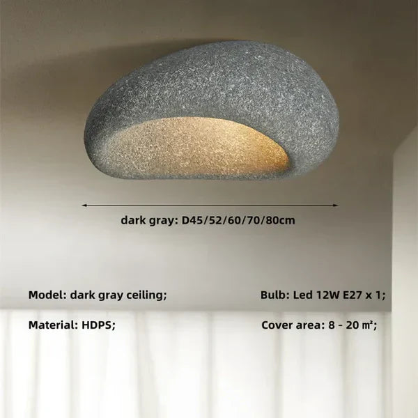 Naturlig Wabi Sabi loftlampe - SereneAura