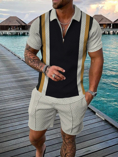Todelt sommersæt til herrer med polo og shorts – Damon