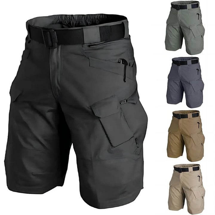 Herre cargo-shorts med 7 lommer & gratis bælte – Taro